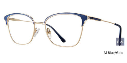 M Blue/Gold Vivid Collection Vivid 408 Eyeglasses