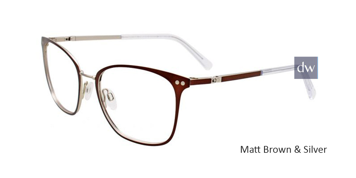 Matt Brown & Silver Clip & Twist CT267 Eyeglasses.