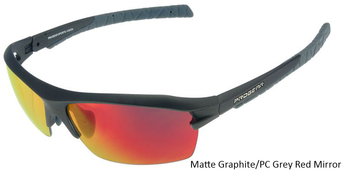 Matte Graphite/PC Grey Red MirrorRacer 1283.