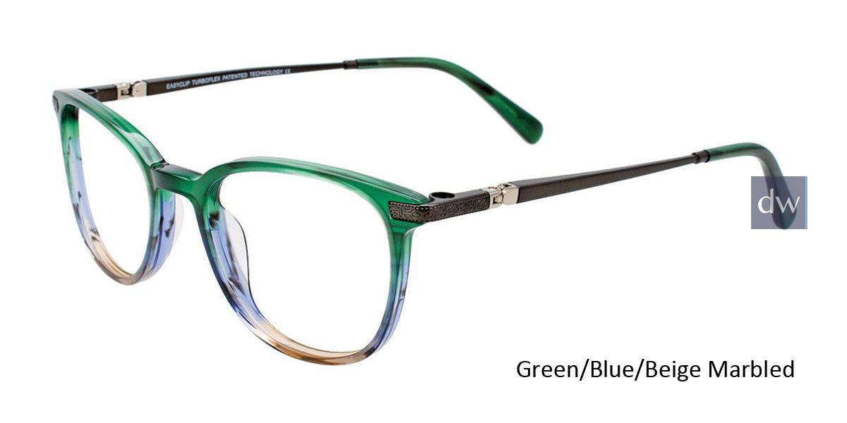Green Blue Beige Marbled
