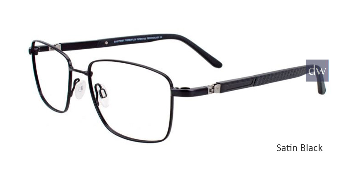 Satin Black Clip & Twist CT247 Eyeglasses.