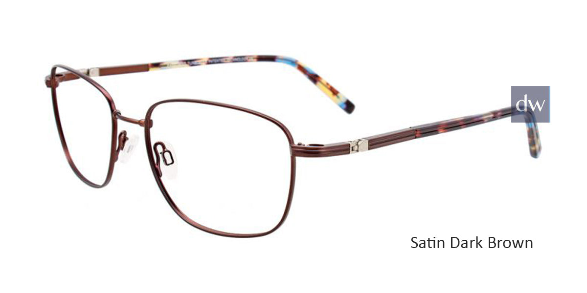 Satin Dark Brown Clip & Twist CT261 Eyeglasses.