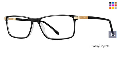 Black/Crystal Vivid Big And Tall 23 Eyeglasses
