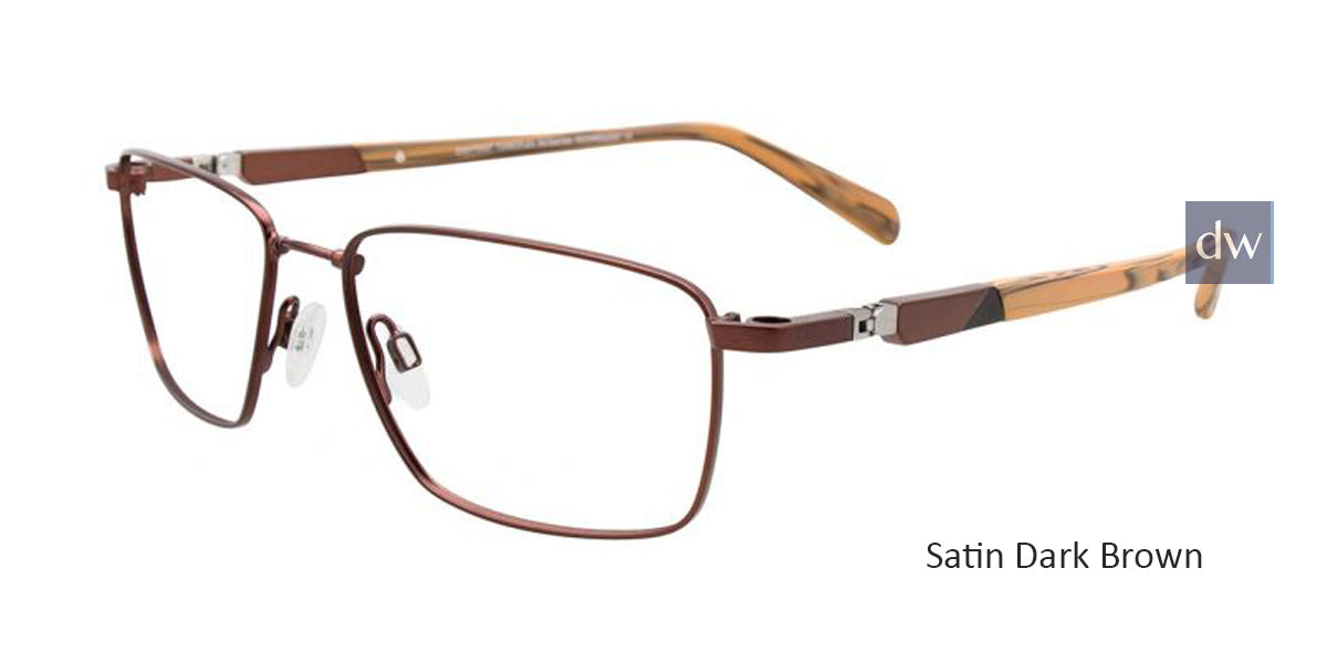 Satin Dark Brown Clip & Twist CT258 Eyeglasses.