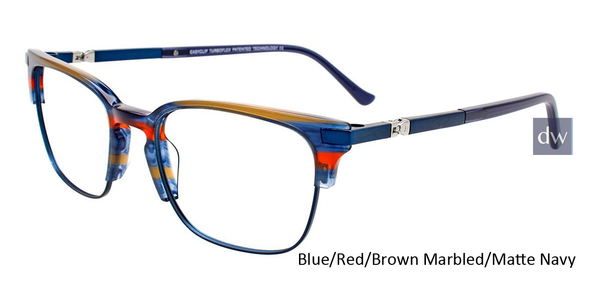 Blue Red Brown Marbled Matte Navy