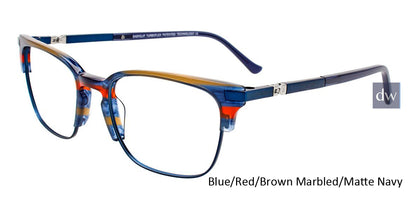 Blue Red Brown Marbled Matte Navy