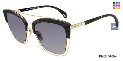 Black Glitter Police SPL618 Sunglasses