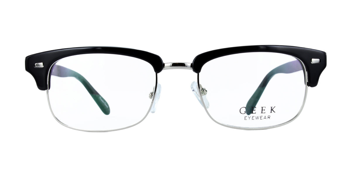 Black/Silver GEEK 201 Eyeglasses