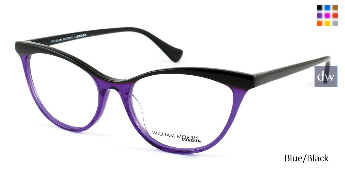 Blue/Black Top William Morris London WM6984 Eyeglasses.