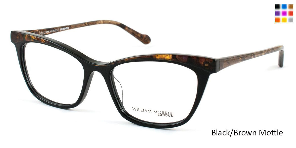 Black/Brown Mottle Top William Morris London WM6986 Eyeglasses.