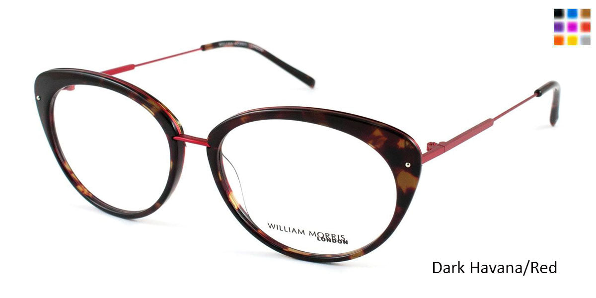 Dark Havana/Red William Morris London WM6991 Eyeglasses.