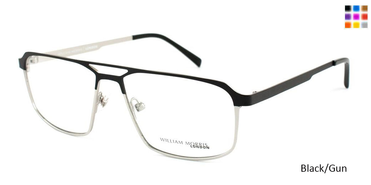 Black/Gun William Morris London WM6996 Eyeglasses.