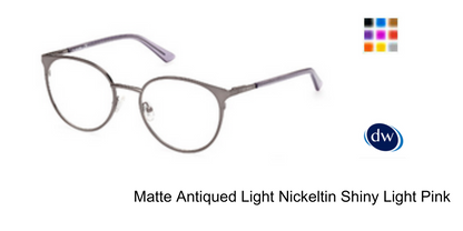 Matte Antiqued Light Nickeltin Shiny Light Pink