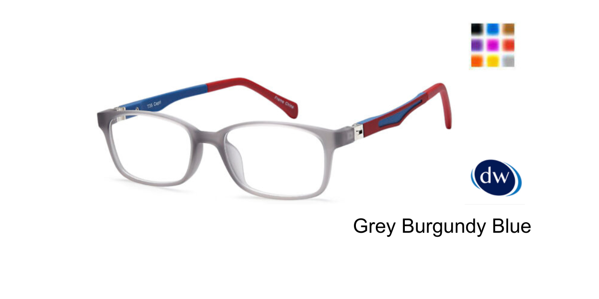 Grey Burgundy Blue