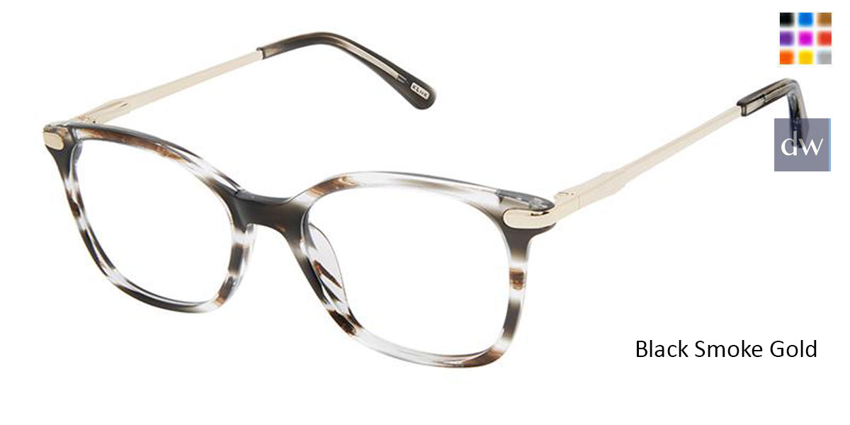 Black Smoke Gold Kliik Denmark K-703 Eyeglasses