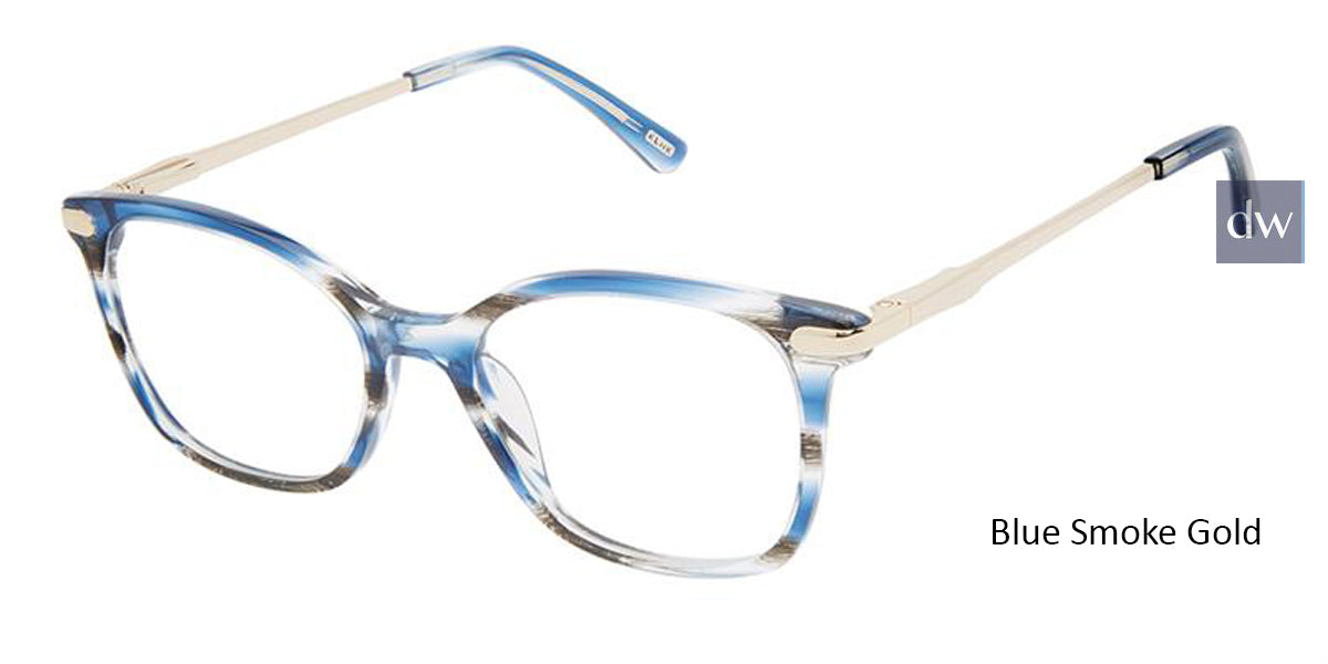 Blue Smoke Gold Kliik Denmark K-703 Eyeglasses