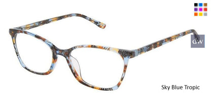 Sky Blue Tropic Kliik Denmark K-713 Eyeglasses - Teenager