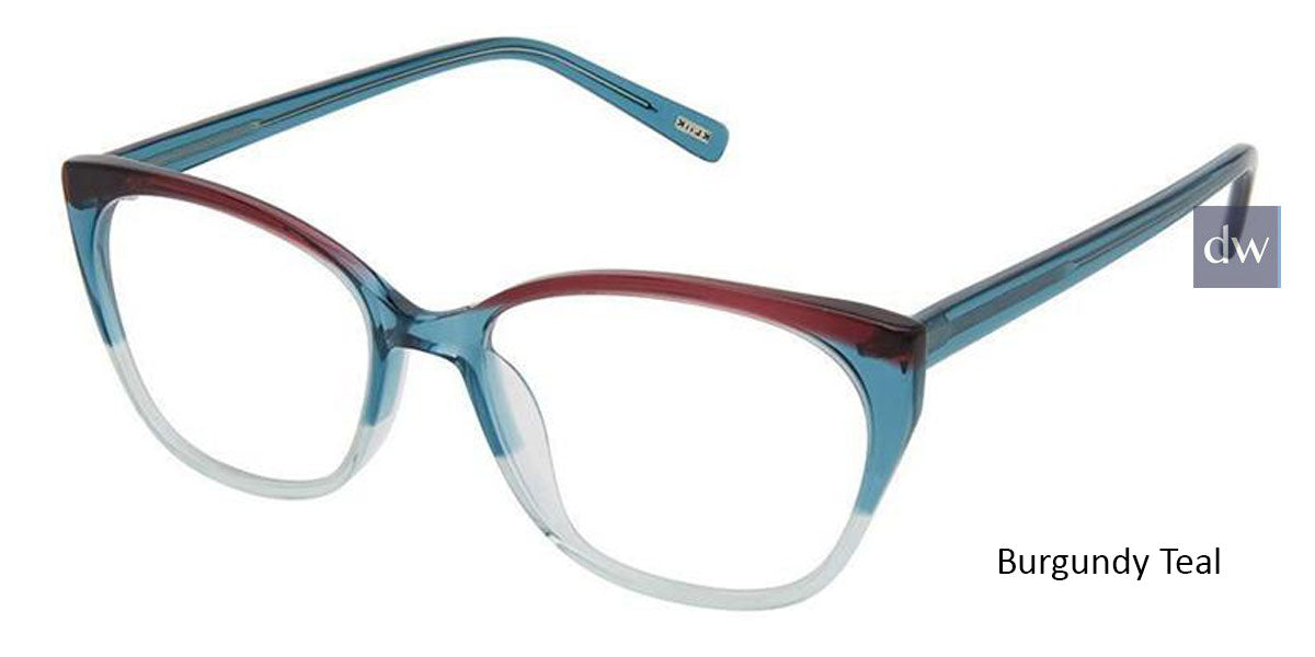 Burgundy Teal Kliik Denmark K-720 Eyeglasses - Teenager