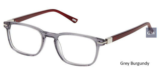 Grey Burgundy Kliik Denmark K-722 Eyeglasses - Teenager