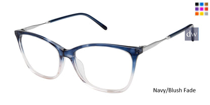 Navy/Blush Fade Mini 741009H Eyeglasses.