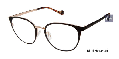 Black/Gold Rose Mini 742005 Eyeglasses.