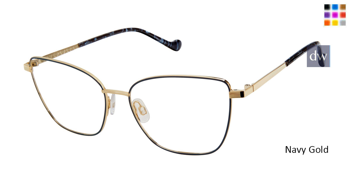 Navy Gold  Mini 742012 Eyeglasses.