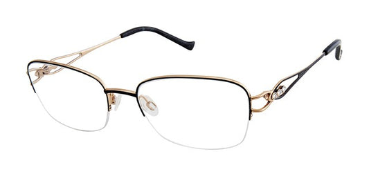 Black/Gold Tura R134 Eyeglasses.
