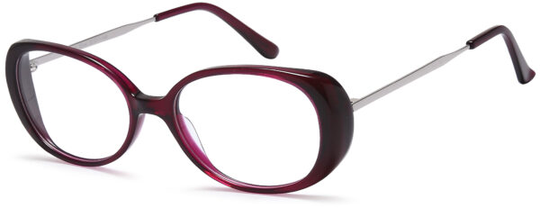 Burgundy Silver Capri Dicaprio DC346 Eyeglasses.