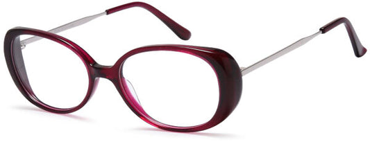 Burgundy Silver Capri Dicaprio DC346 Eyeglasses.
