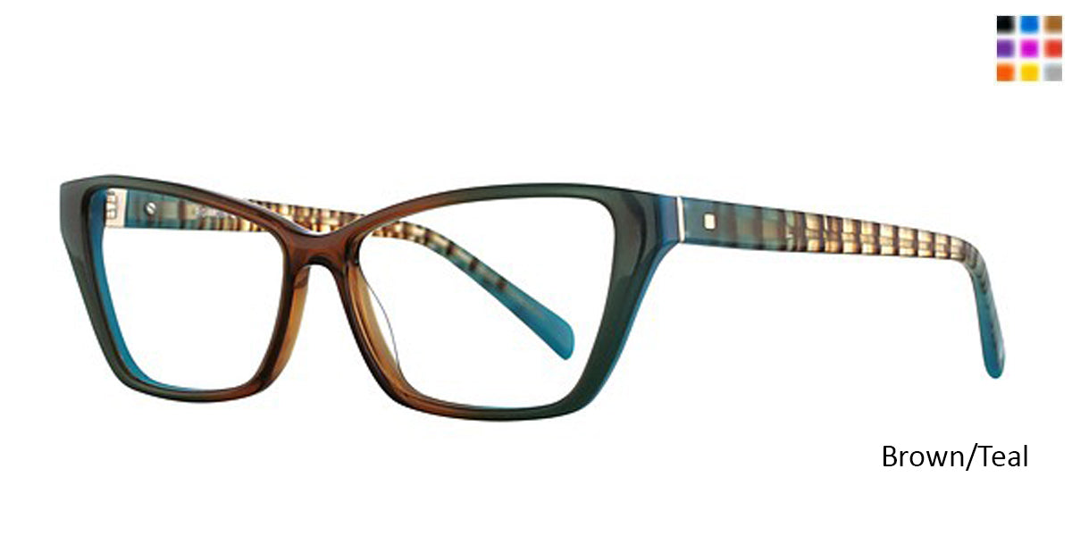 Brown/Teal Romeo Gigli 77005 Eyeglasses