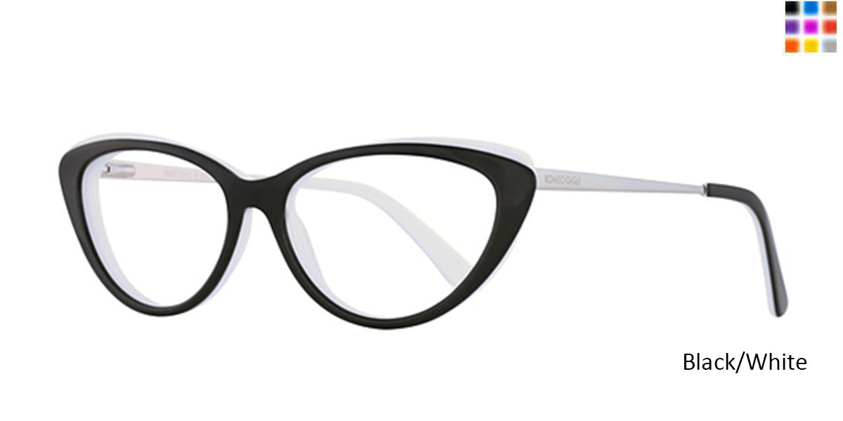 Black/White Romeo Gigli RG77012 Eyeglasses.