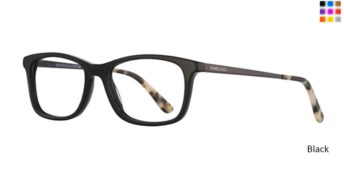 Black Romeo Gigli RG77020 Eyeglasses.