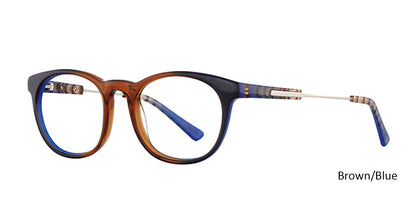 Brown/Blue Romeo Gigli 77402 Eyeglasses - Teenager
