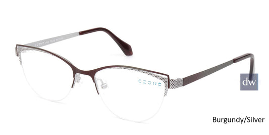 Burgundy/Silver C-Zone L4132 Eyeglasses - Teenager
