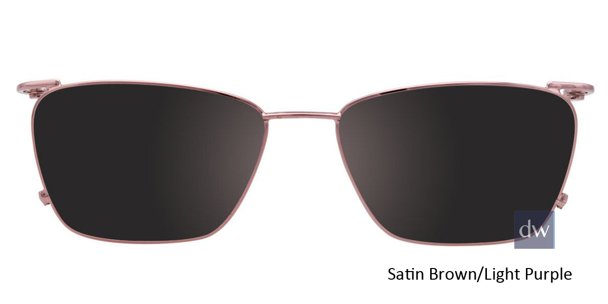 Satin Brown Light Purple Clip-On