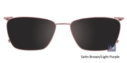 Satin Brown Light Purple Clip-On