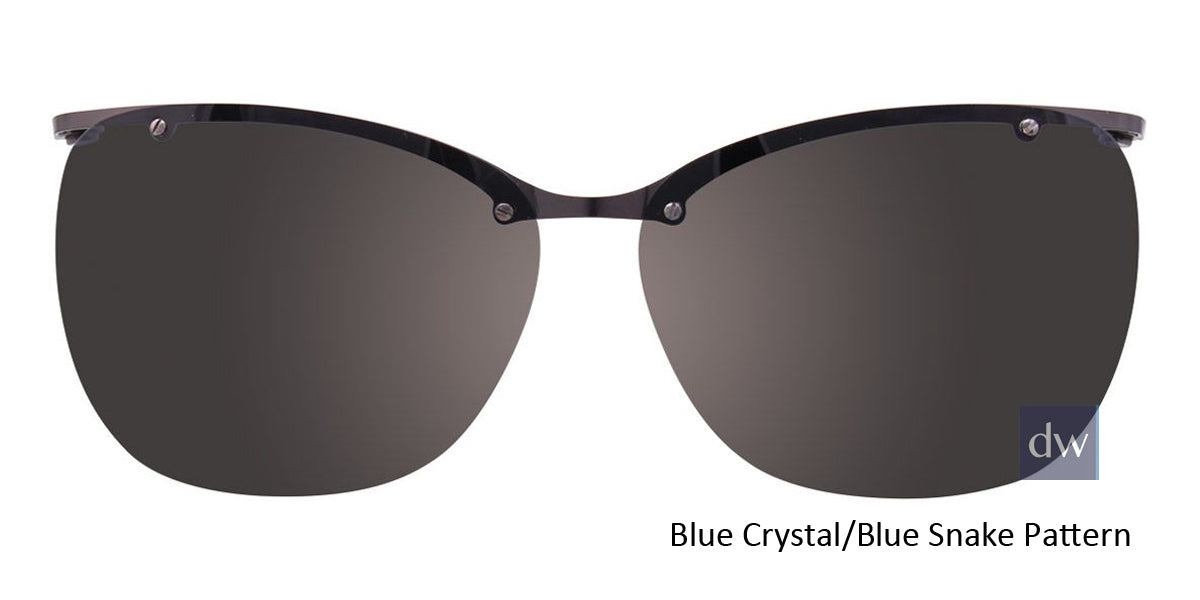 Blue Crystal Blue Snake Pattern Clip-On