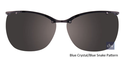 Blue Crystal Blue Snake Pattern Clip-On