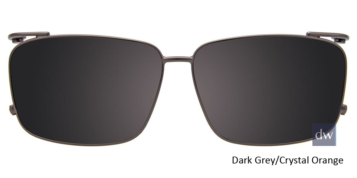 Dark Grey Crystal Orange Clip-On