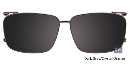 Dark Grey Crystal Orange Clip-On