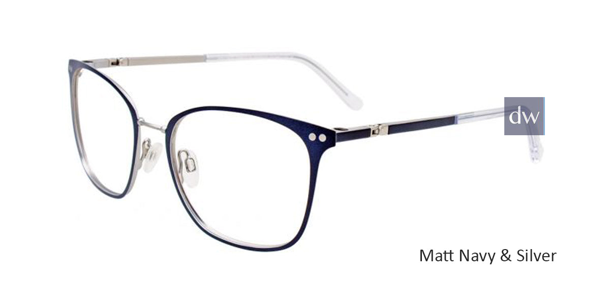 Matt Navy & Silver Clip & Twist CT267 Eyeglasses.