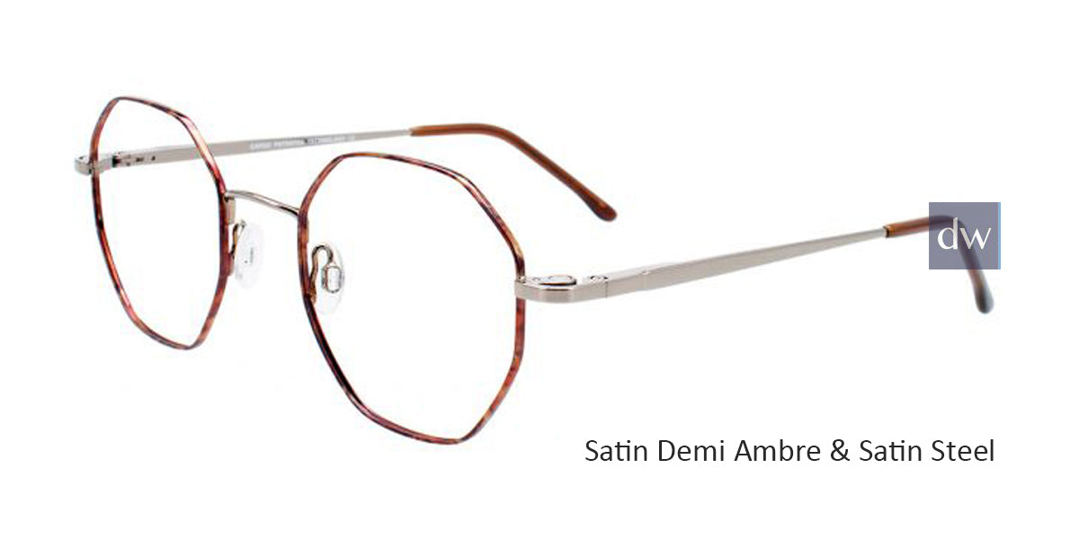 Satin Demi Ambre & Satin Steel Cargo C5054 Eyeglasses.