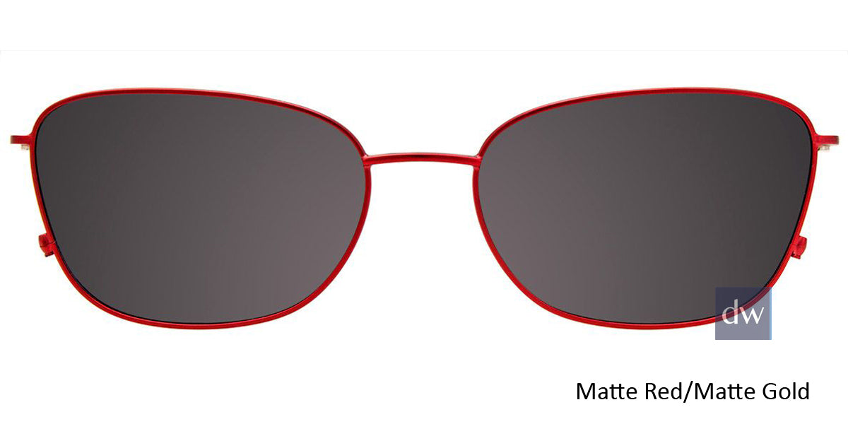 Matte Red Matte Gold Clip-On