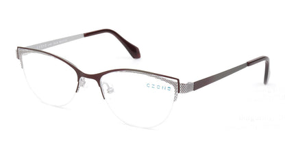 Burgundy/Silver C-Zone L4132 Eyeglasses - Teenager