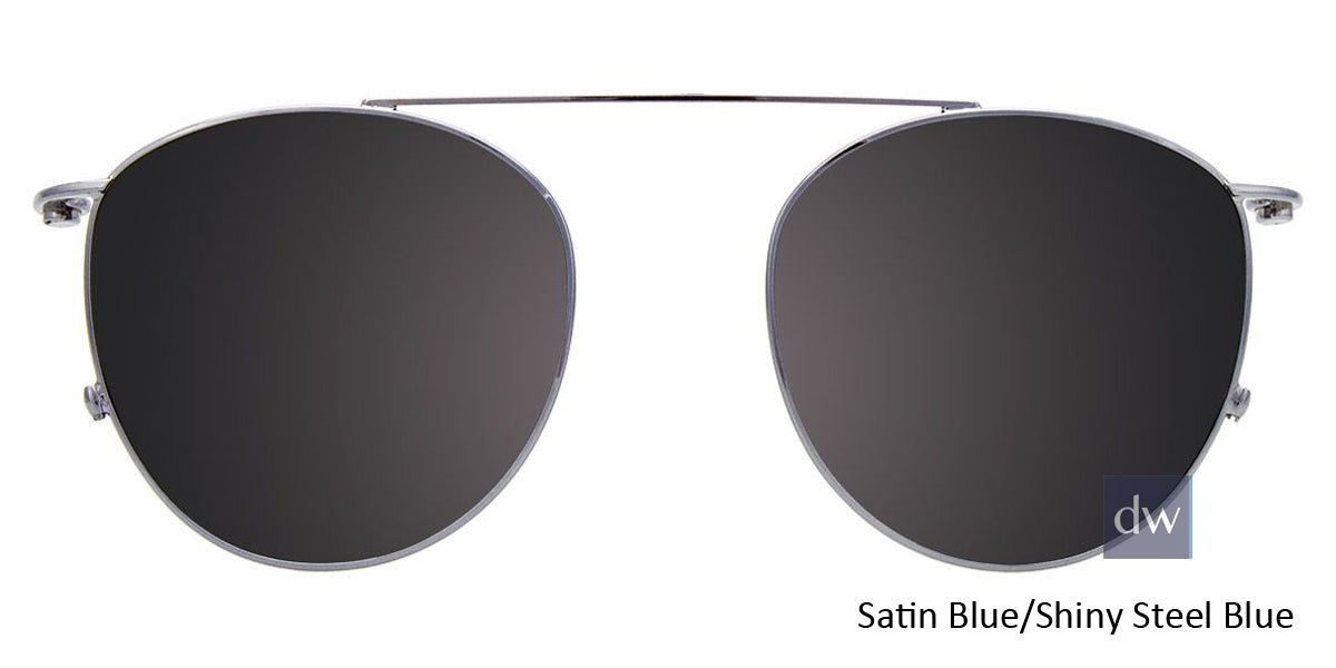 Satin Blue Shiny Steel Blue Clip-On