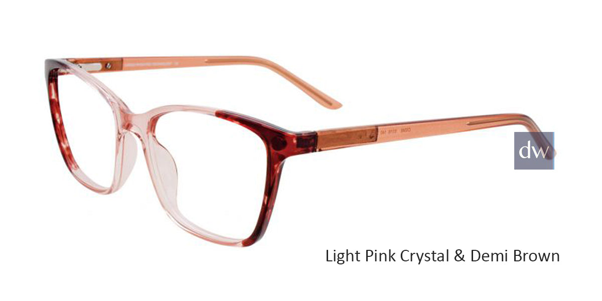Light Pink Crystal & Demi Brown Cargo C5048 Eyeglasses.