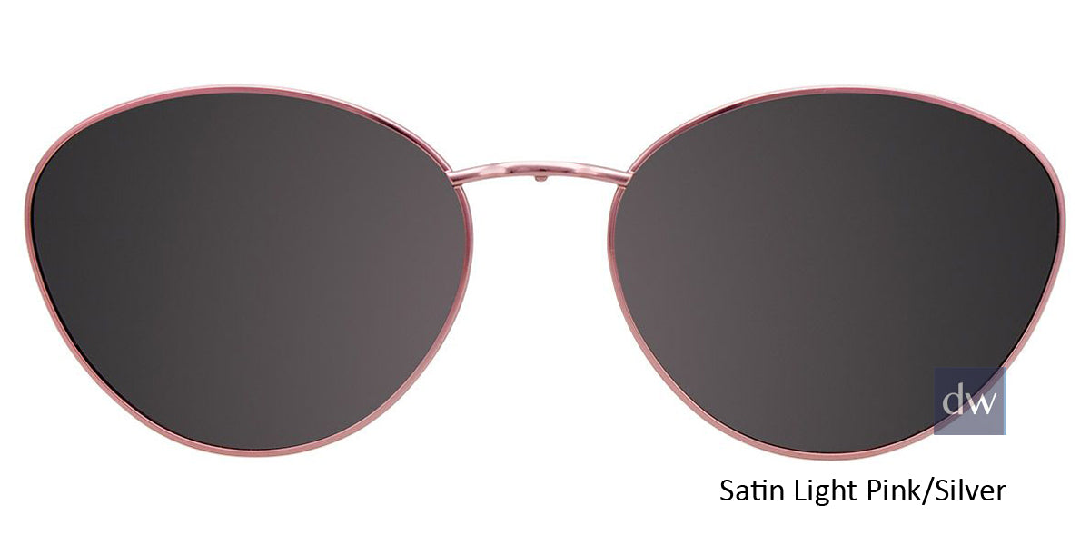 Satin Light Pink Silver Clip-On