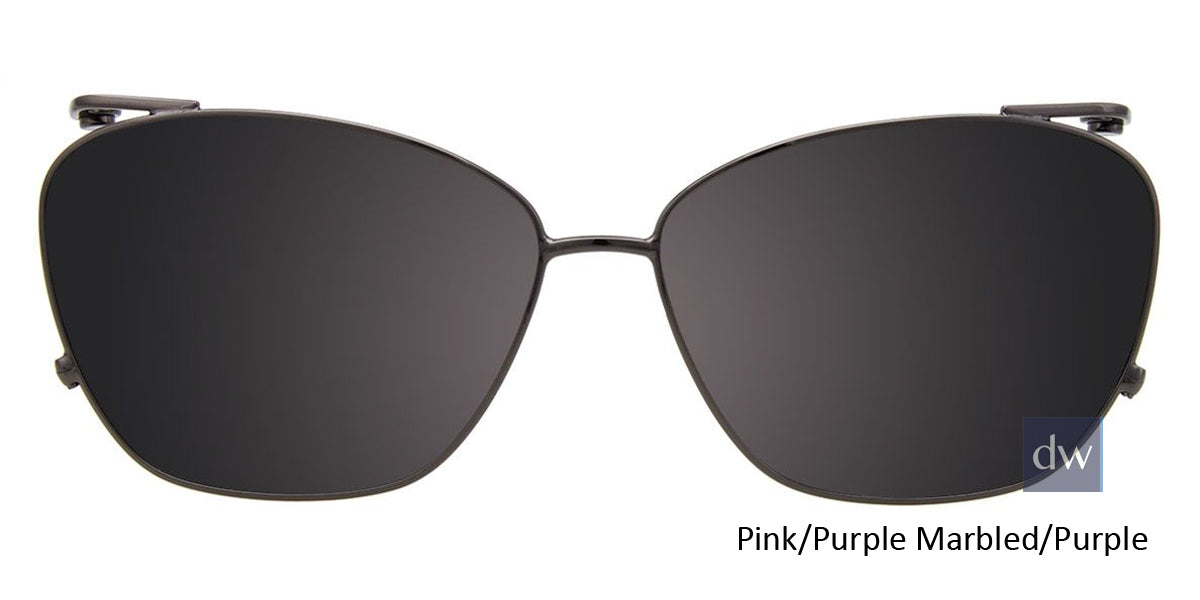 Pink Purple Marbled Purple Clip-On