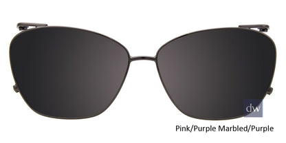 Pink Purple Marbled Purple Clip-On