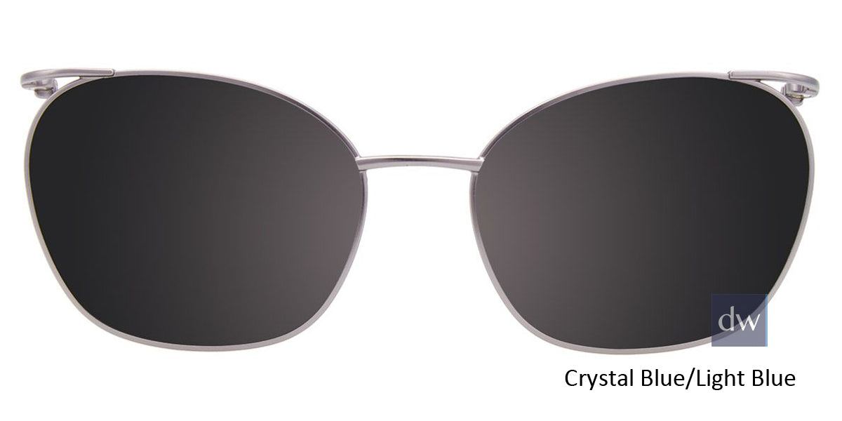 Crystal Blue Light Blue Clip-On